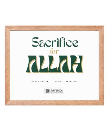 Sacrifice For Allah - Framed poster